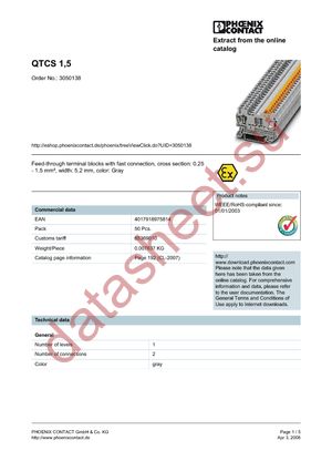 3050138 datasheet  